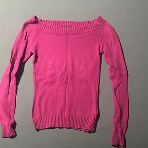 Zara Fuchsia Off-Shoulder Sweater